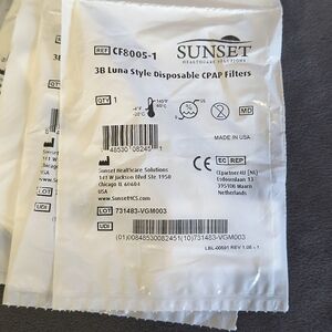 NON-Rx (6) Sunset Healthcare Disposable CPAP Micro Filters
